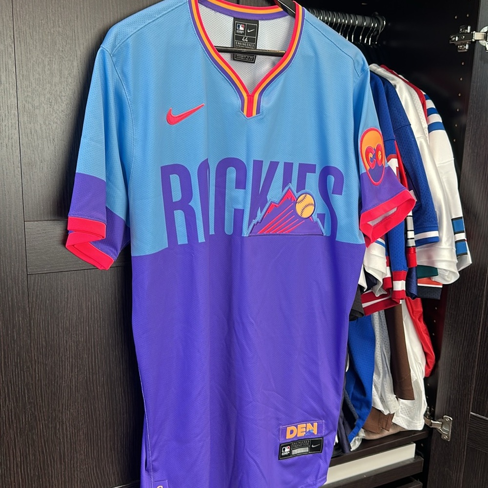 Colorado Rockies Nike 2025 City Connect Elite Jersey - Purple - Picture 3 of 8